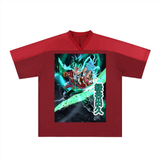 Deku Full Power Oversized Mesh V-Neck Soccer Jersey