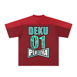 Deku Full Power Oversized Mesh V-Neck Soccer Jersey